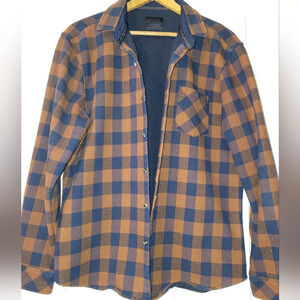 Nomad Blue and Brown Checkered Shirt Jacket